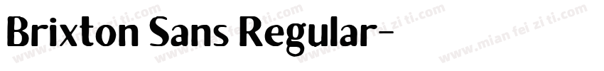 Brixton Sans Regular字体转换